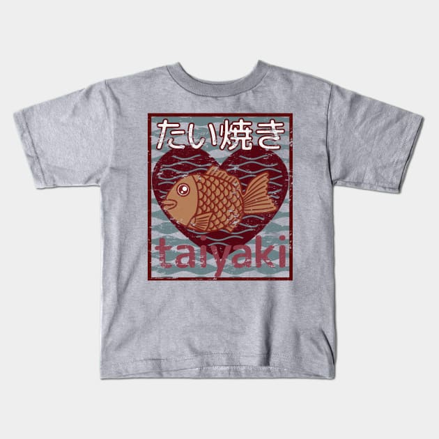 Vintage Taiyaki Kids T-Shirt by KL Chocmocc